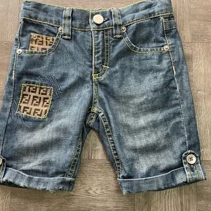 Fendi kids Boys Jean Shorts